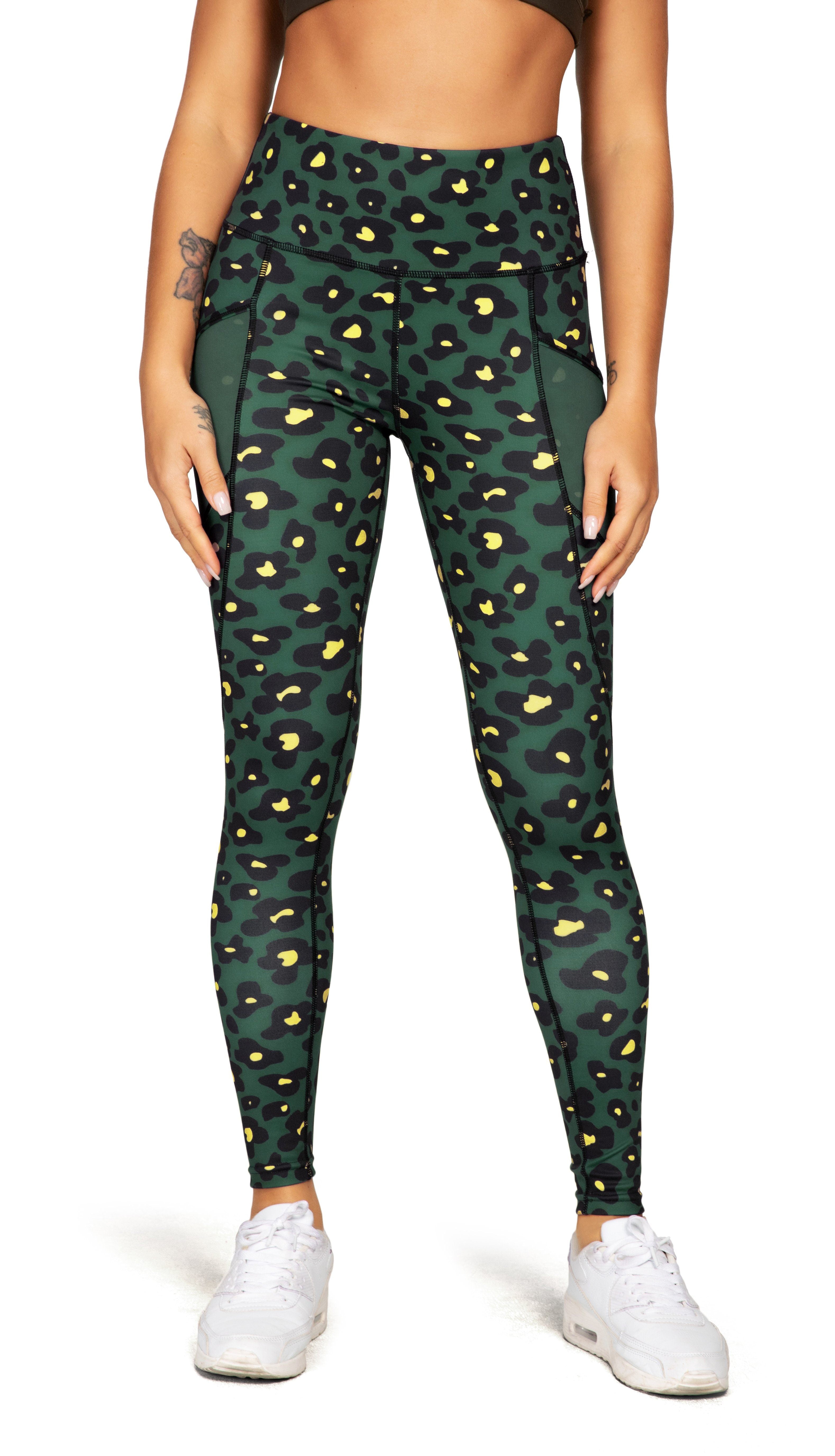 Antique Green  Leopard Print