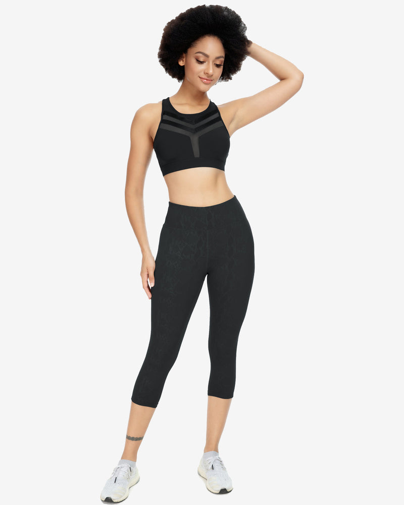 Mesh Wirefree Hooked Back Sports Bra 8203B