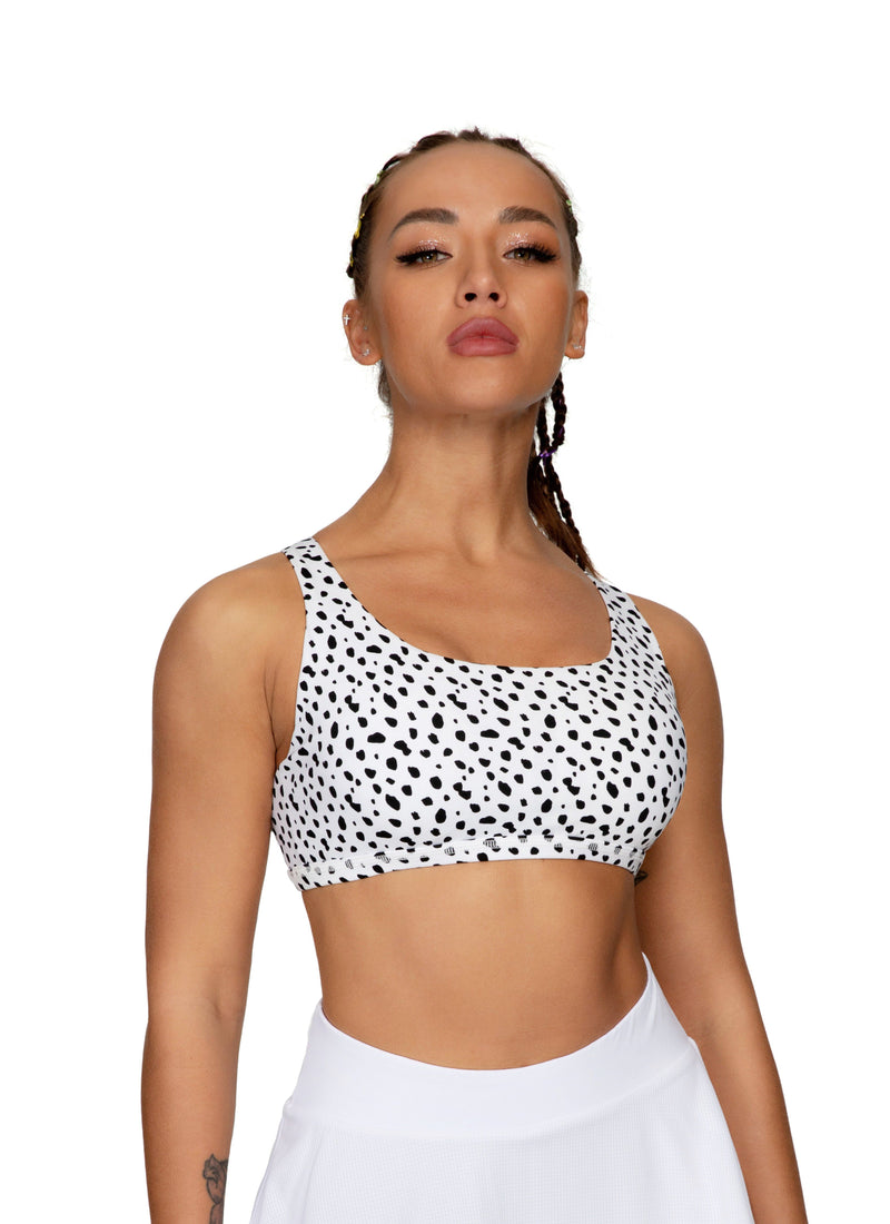 Leopard Print Lightweight unsupported sports bra
