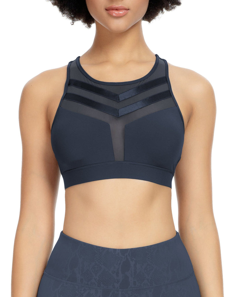 Mesh Wirefree Hooked Back Sports Bra 8203B