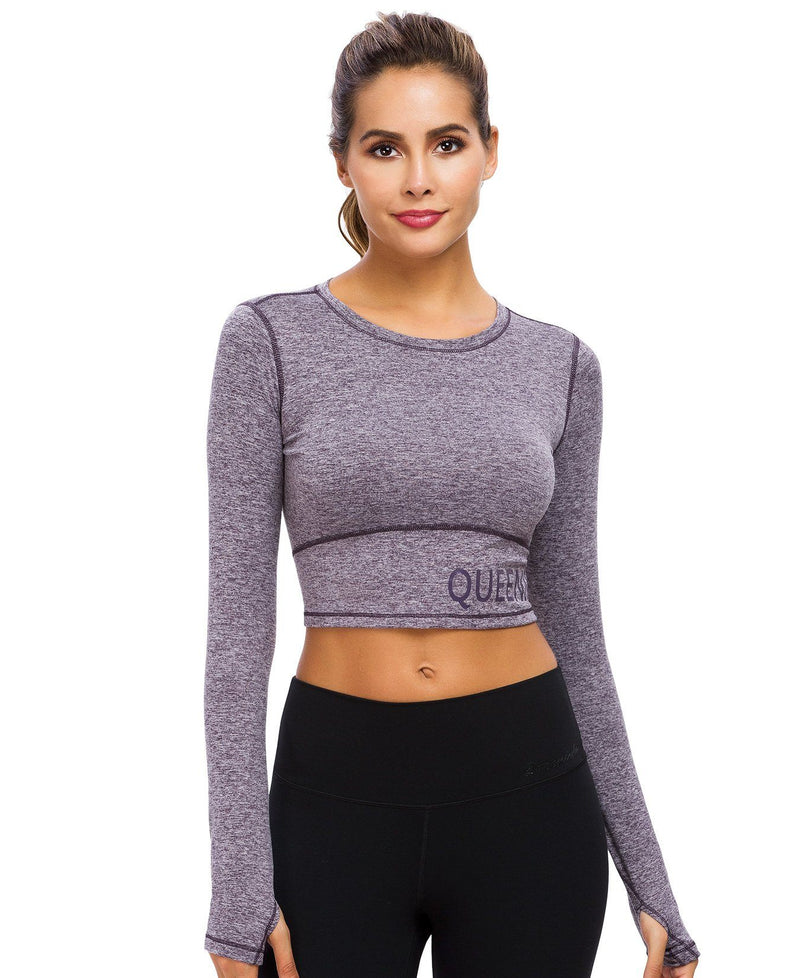 Crop Top Long Sleeve Yoga T-Shirts