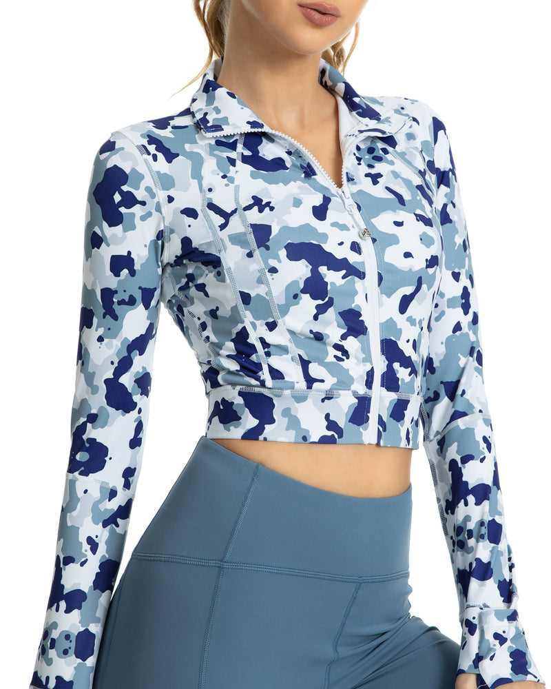 Slim Fit Plastic Cropped Jacket