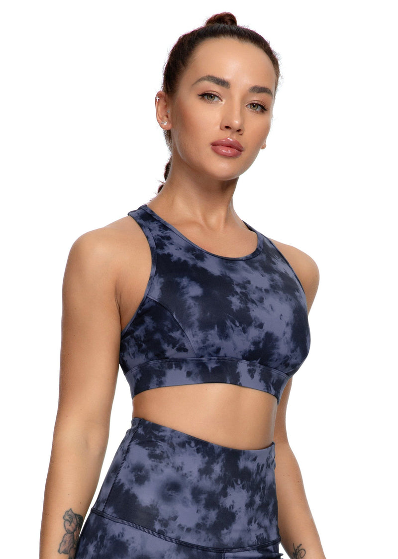 Leopard Print Support Back Pockets Sport Bra