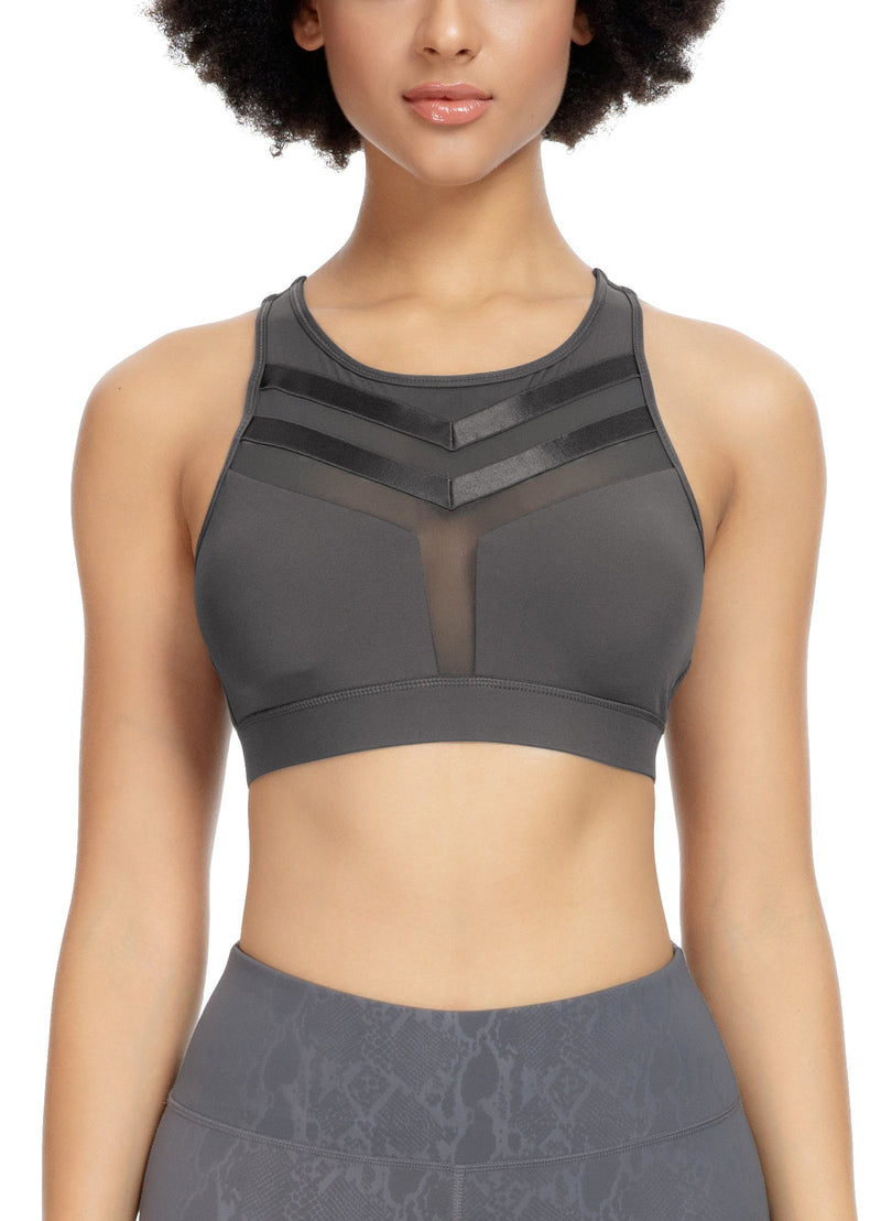 Mesh Wirefree Hooked Back Sports Bra 8203B