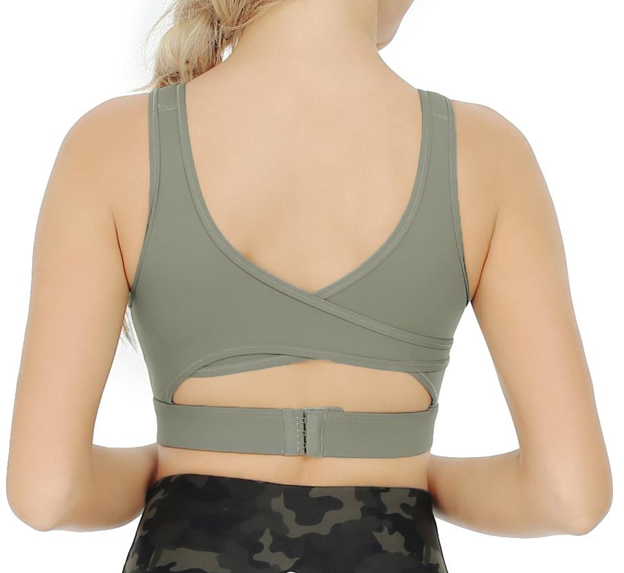 Padded Camisole Back Close Sport Bra