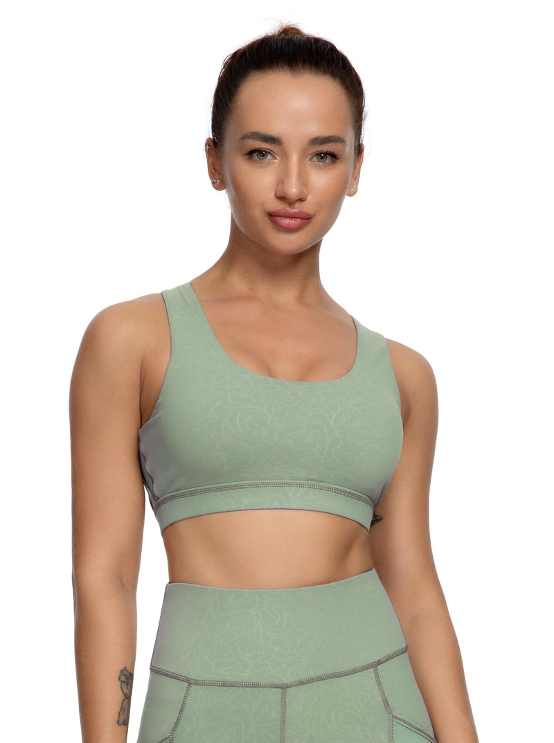 Tie-dye Support Cross Strappy Sport Bra