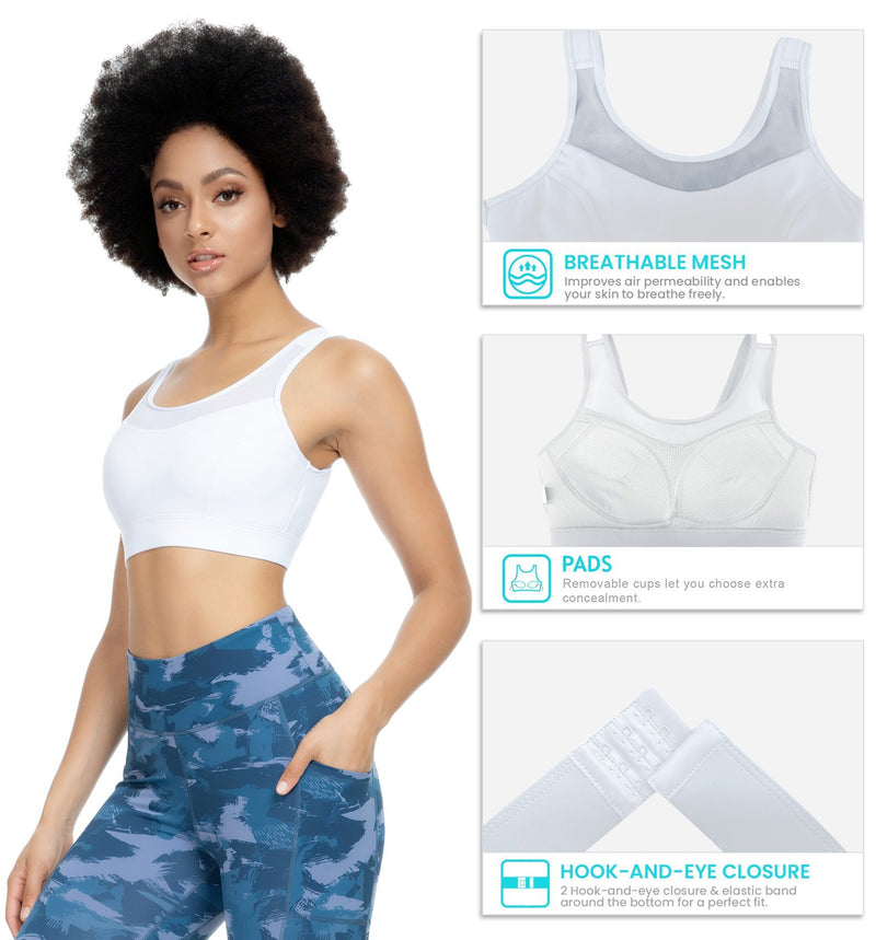 Padded Camisole Back Close Sport Bra