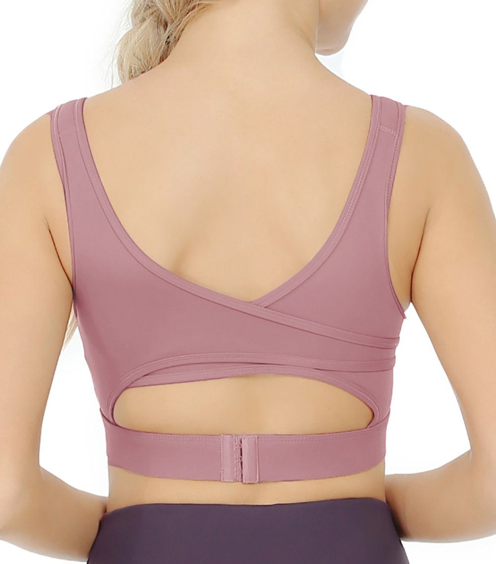 Padded Camisole Back Close Sport Bra