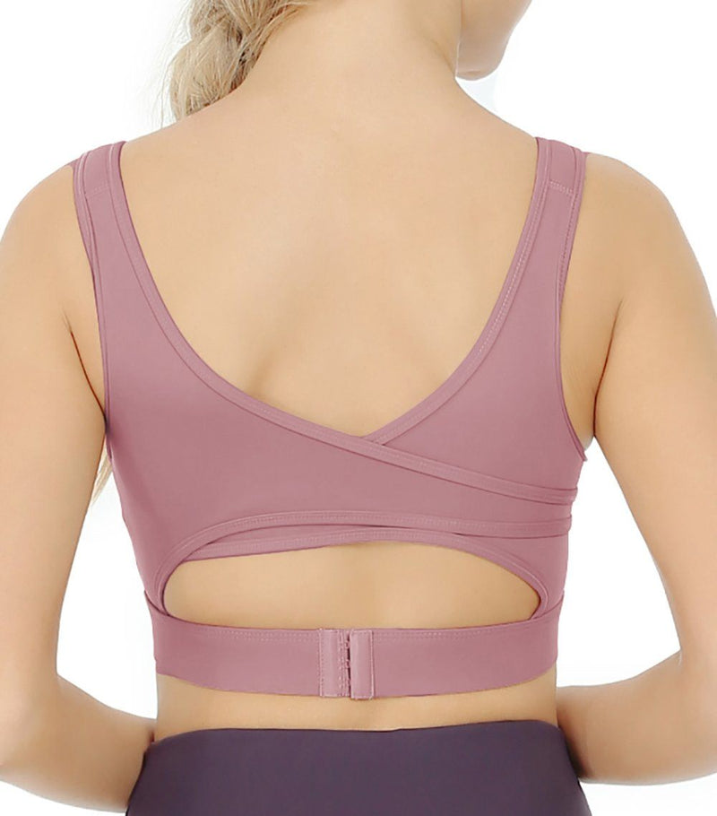 Padded Camisole Back Close Sport Bra