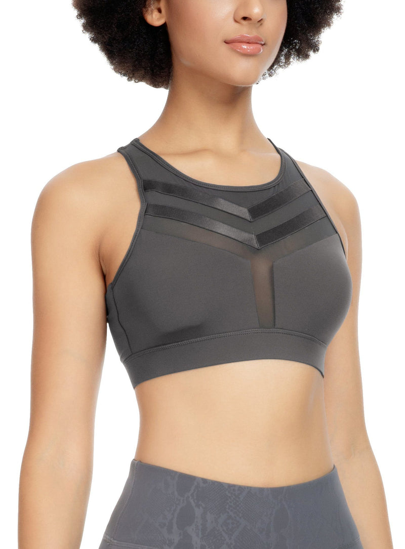 Mesh Wirefree Hooked Back Sports Bra 8203B