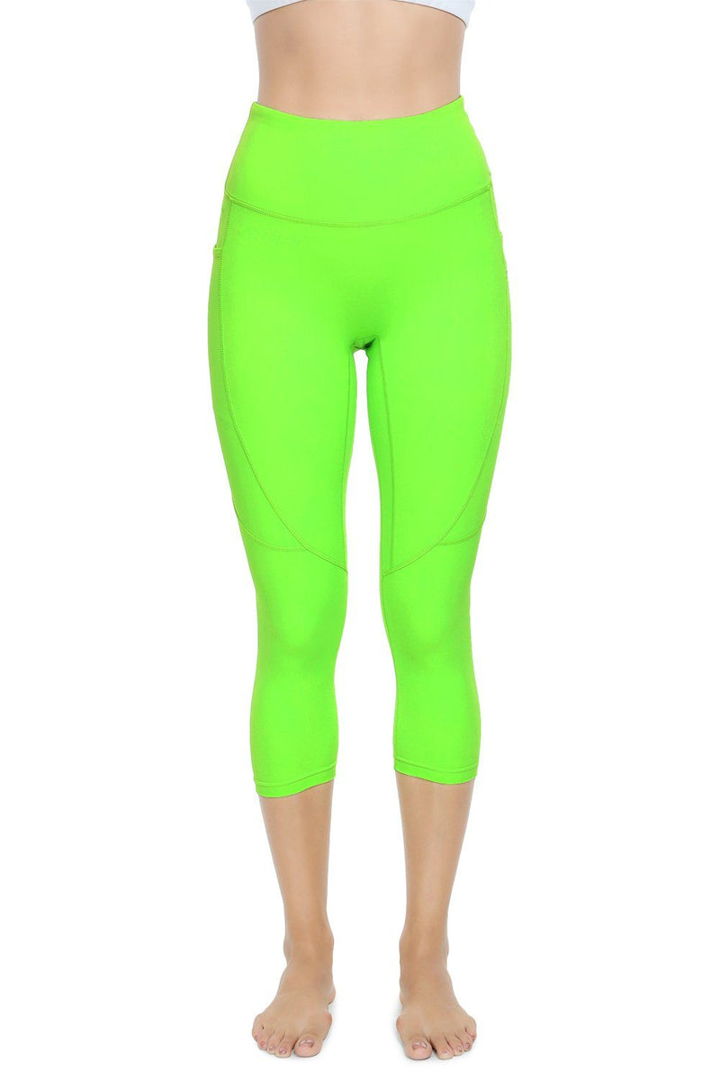 Capris with Side Pocket Fitness Leggings 19204