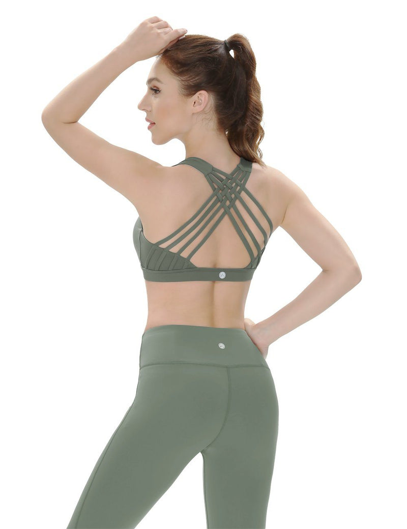 Medium Support Cross Strappy Sport Bra 6017