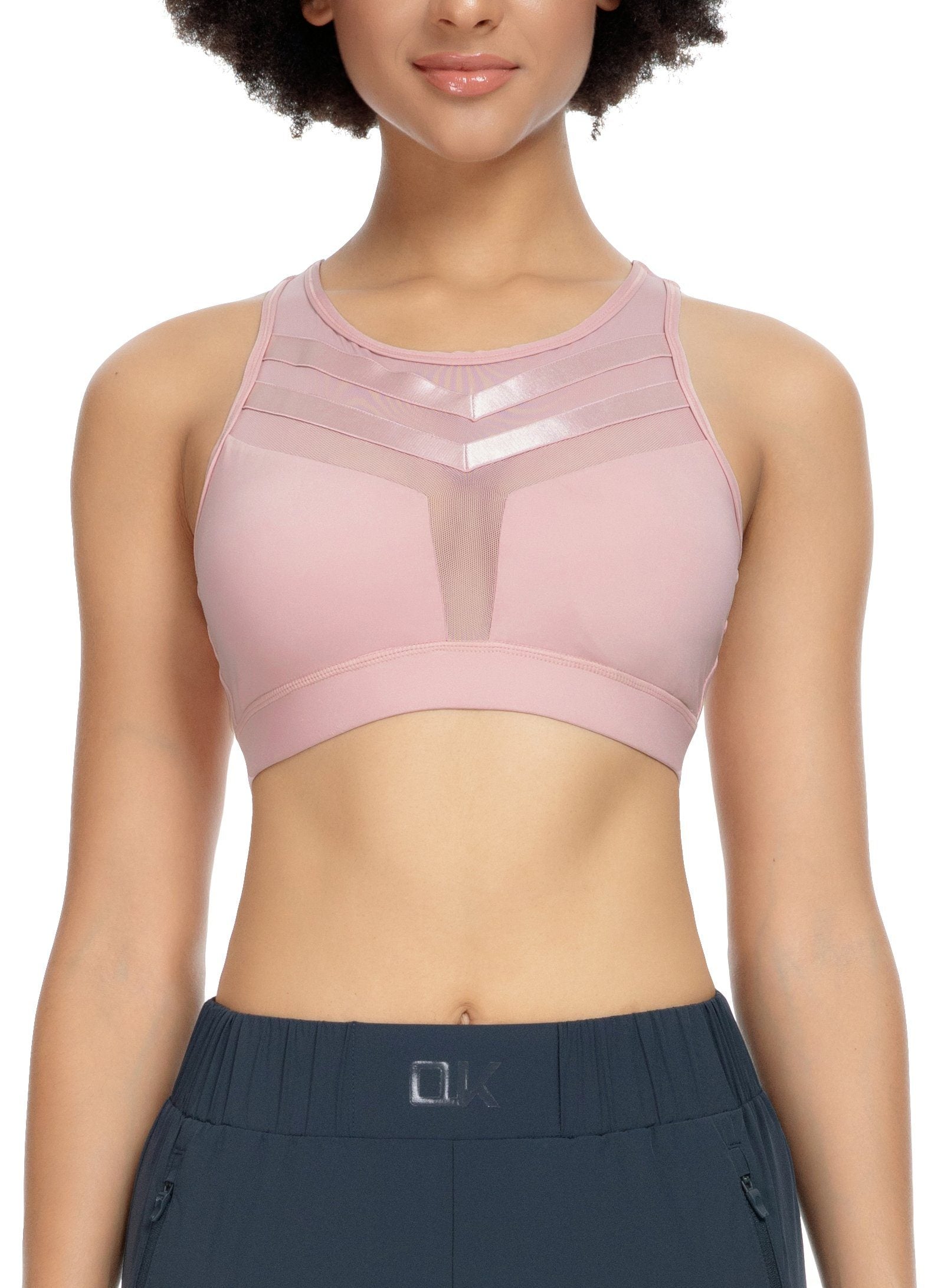 Mesh Wirefree Hooked Back Sports Bra 8203B