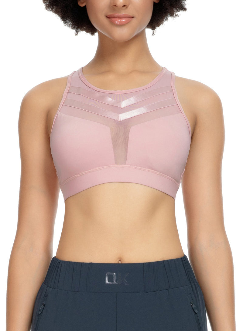 Mesh Wirefree Hooked Back Sports Bra 8203B