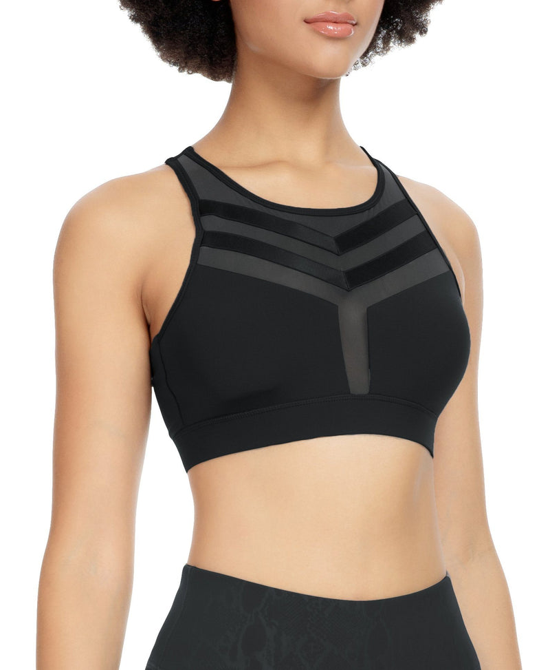 Mesh Wirefree Hooked Back Sports Bra 8203B