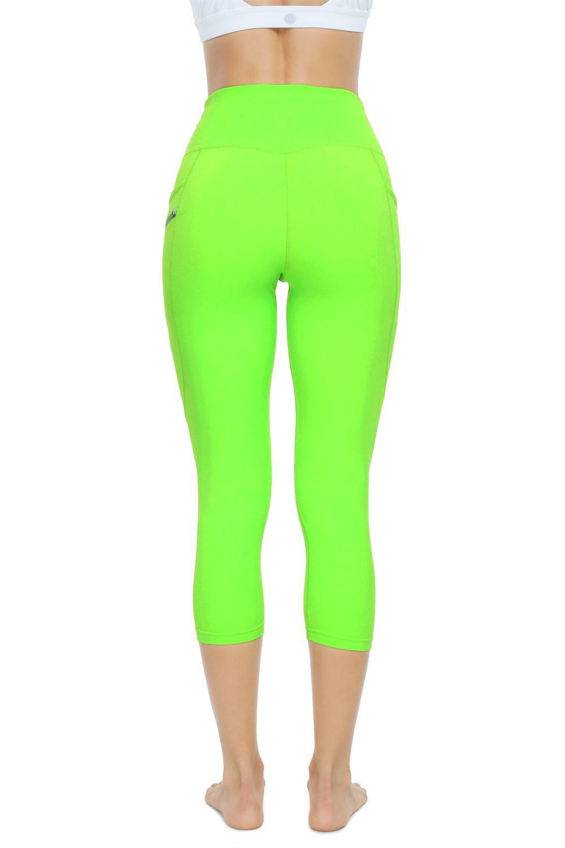 Capris with Side Pocket Fitness Leggings 19204