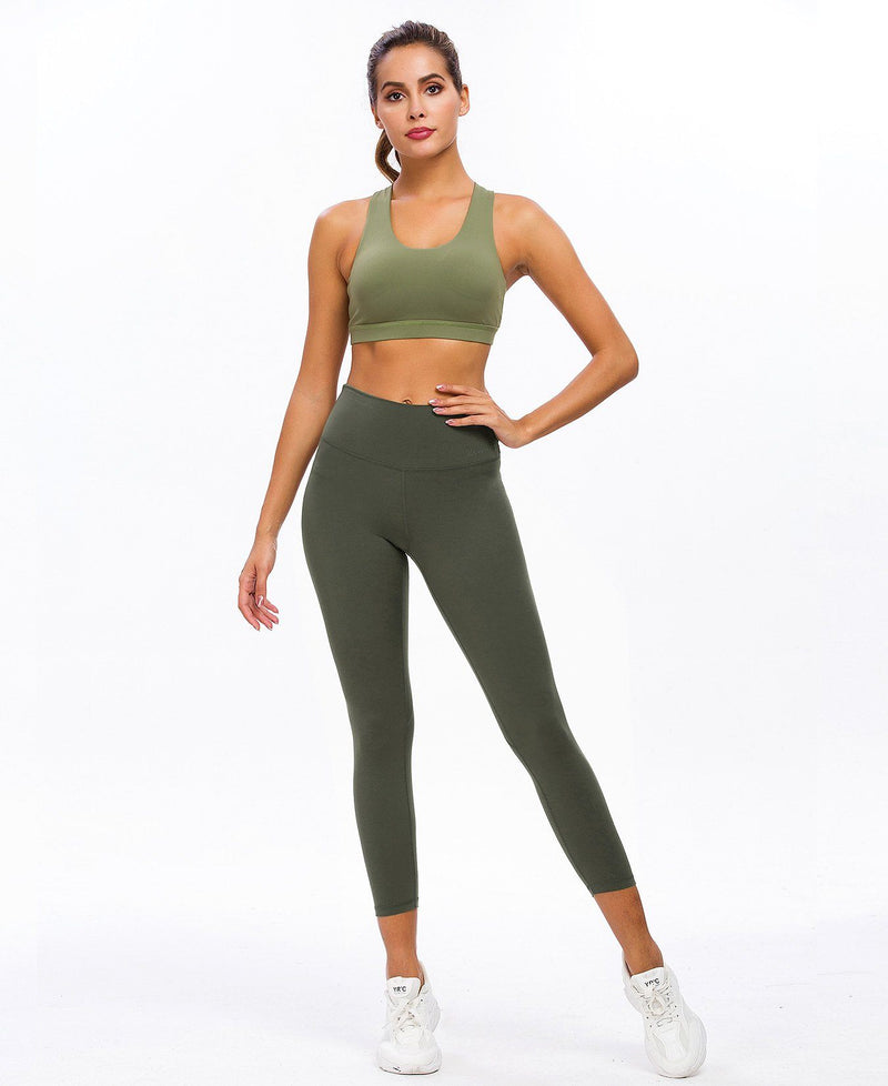 Women Yoga Leggings High Waisted Buttery-Soft 7/8 Length Pants 90826