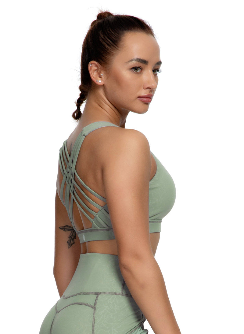 Tie-dye Support Cross Strappy Sport Bra