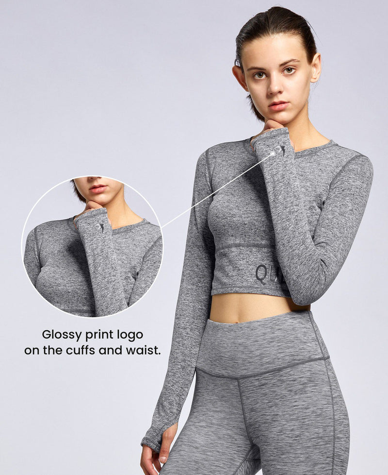 Crop Top Long Sleeve Yoga T-Shirts