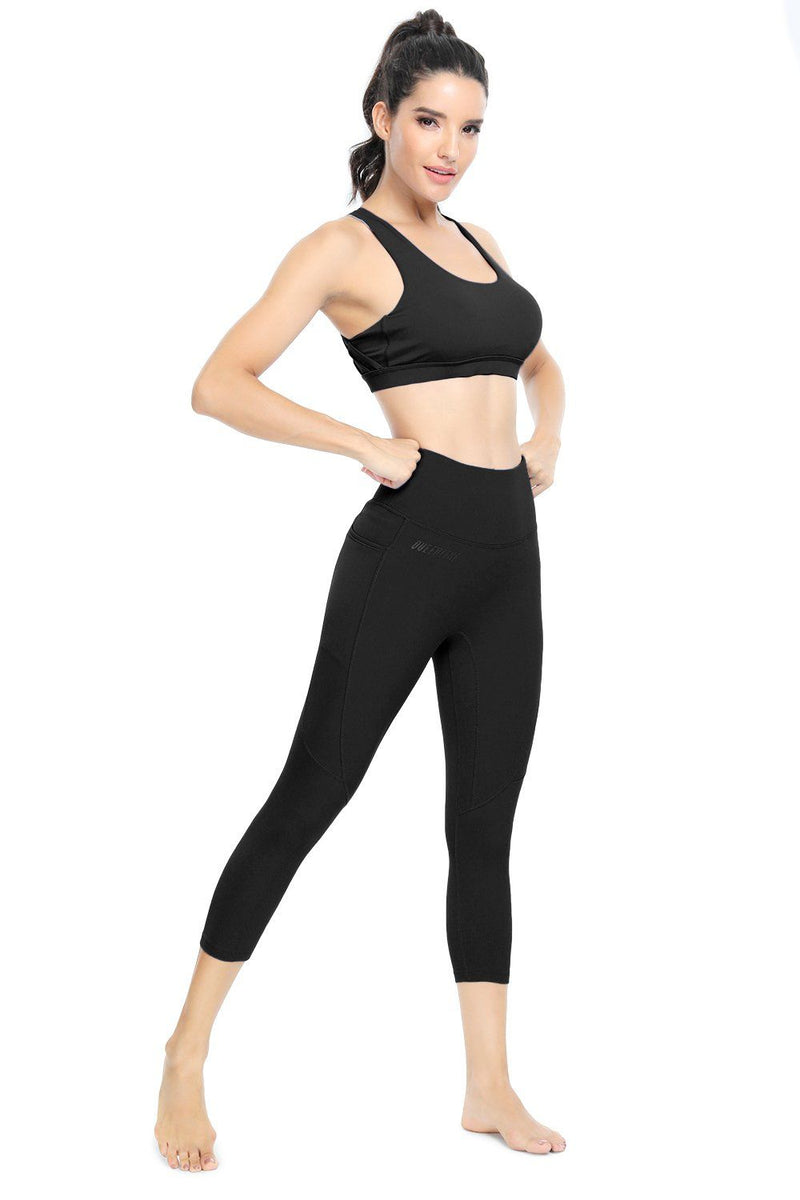 Capris with Side Pocket Fitness Leggings 19204