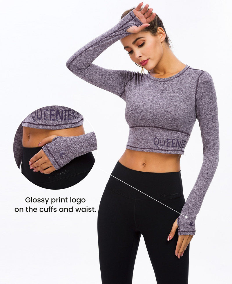 Crop Top Long Sleeve Yoga T-Shirts