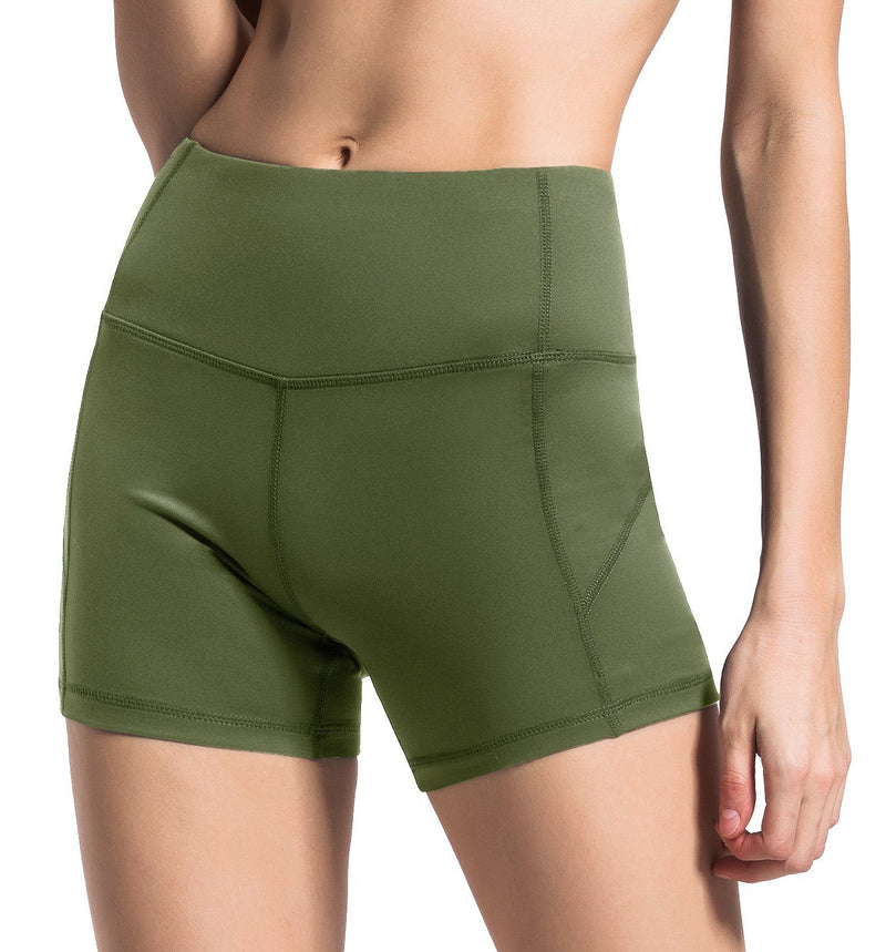 4.5" Inseam Shorts Mid-Waist Seamless Waisted