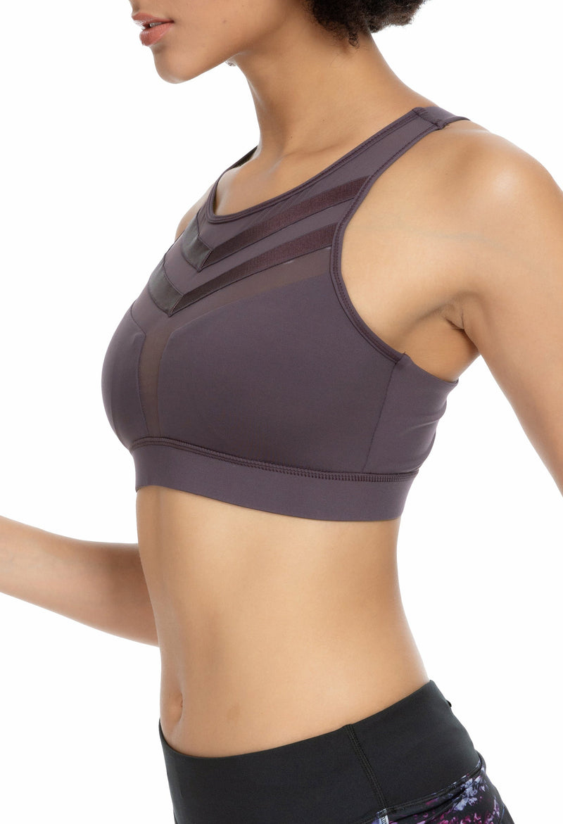 Mesh Wirefree Hooked Back Sports Bra 8203B
