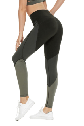 Color Blocking Mid-Waist Tights Leggings