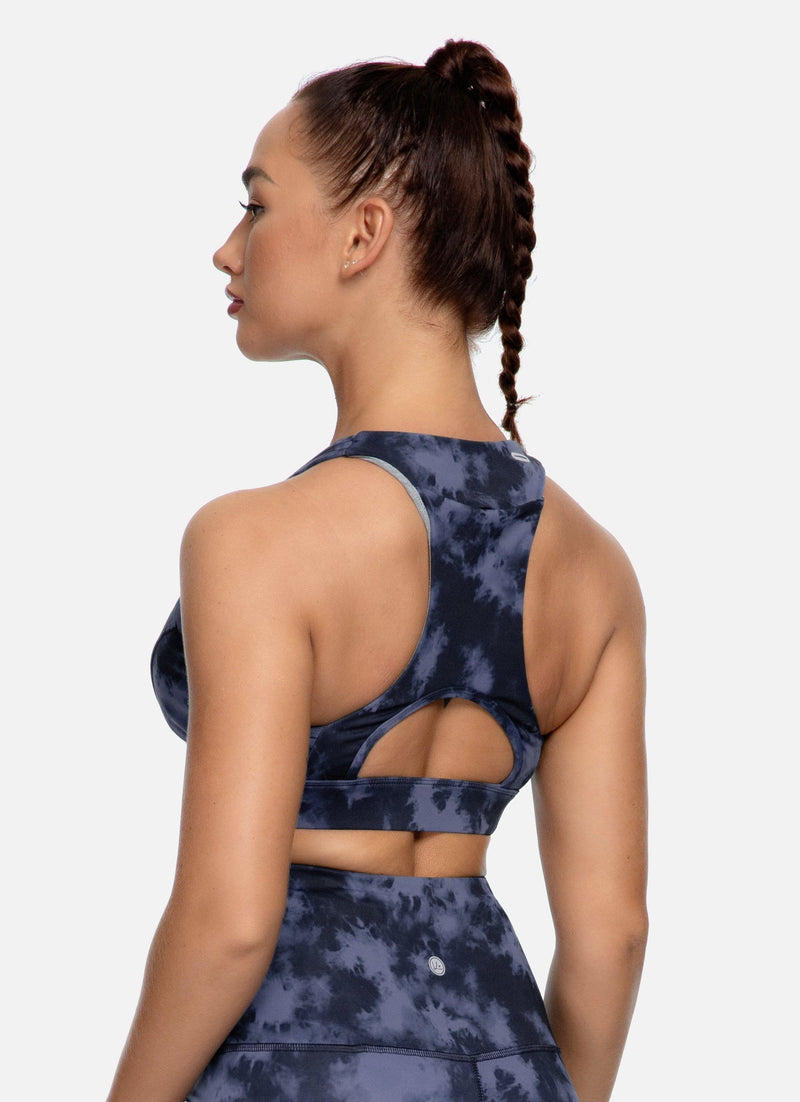 Leopard Print Support Back Pockets Sport Bra