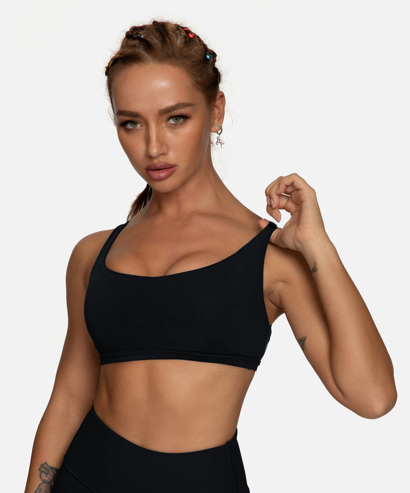 Solid ColorLight Support Sport Bra 77889