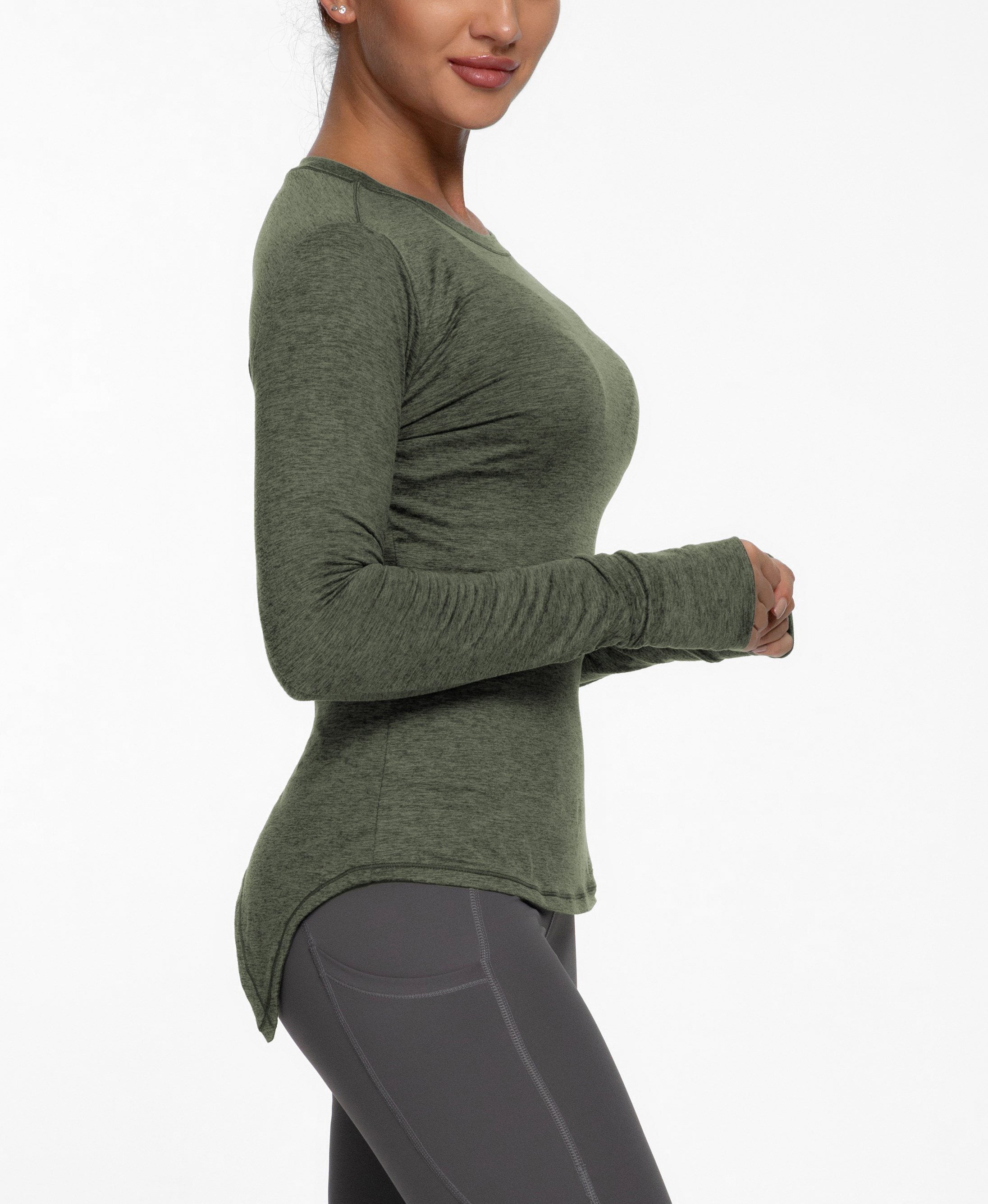 T-Shirt Long Sleeves Open Back Sports