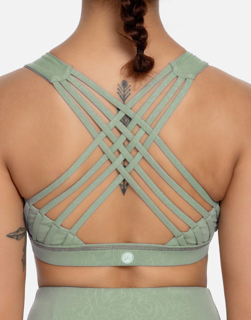 Tie-dye Support Cross Strappy Sport Bra