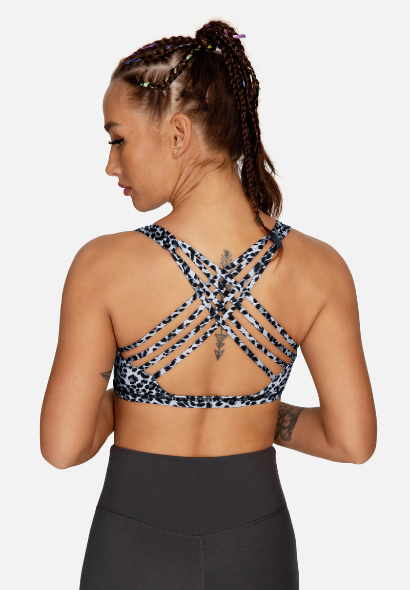 Leopard Print Lightweight unsupported sports bra