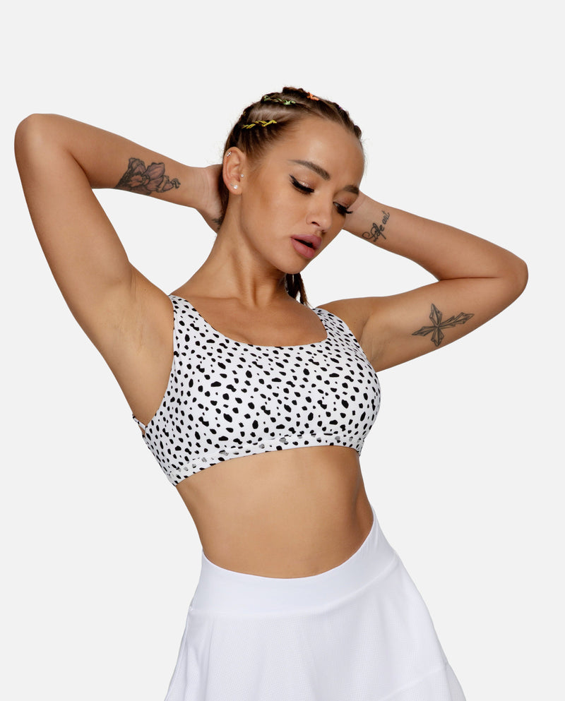 Leopard Print Lightweight unsupported sports bra