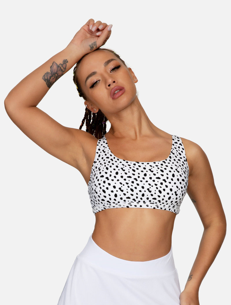 Leopard Print Lightweight unsupported sports bra