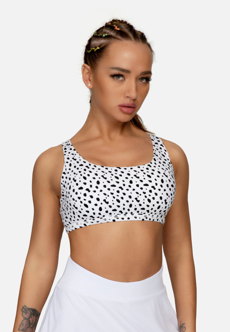 Leopard Print Lightweight unsupported sports bra