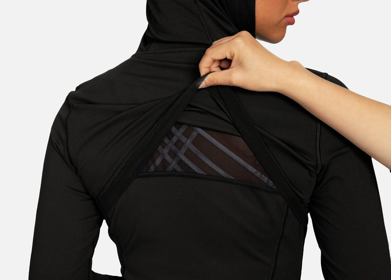 Hooded Crop Plastic Soft Jacket