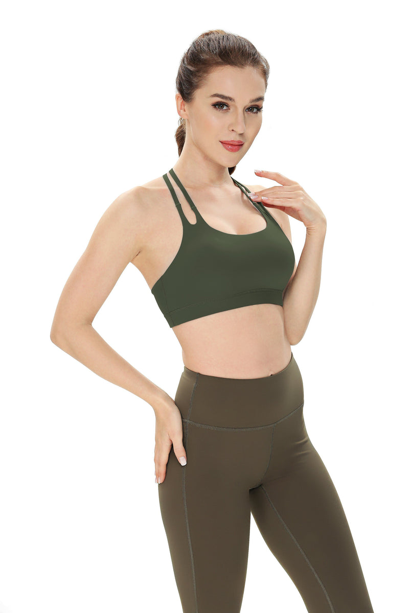 Double-T Back Wirefree Pad Sports Bra