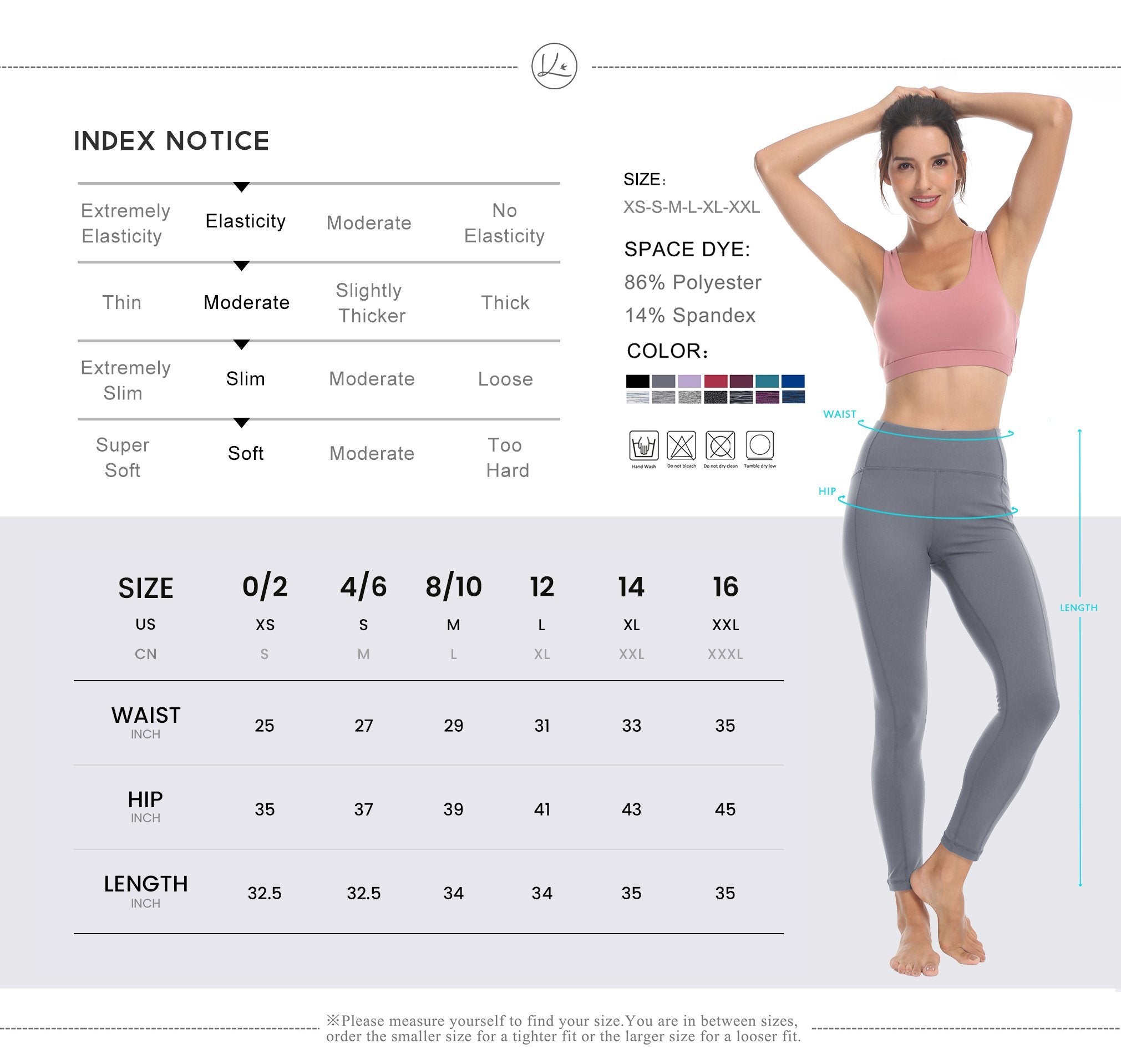 Dark Grey Mid-Waist Leggings