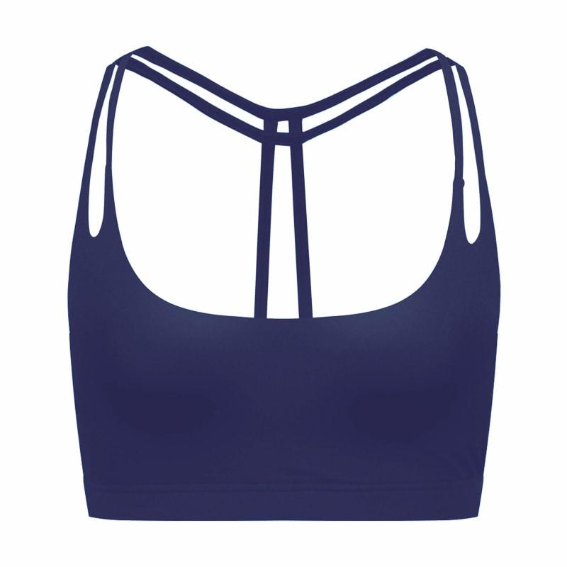 Womens Light Support Yoga Padded Double T Back Sports Bra - Xs / Royal Blue - Bras